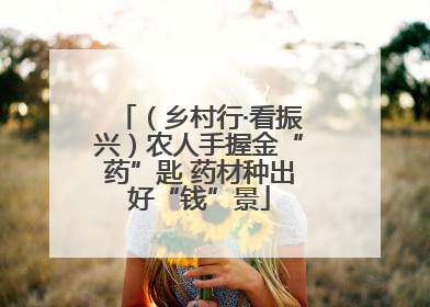 （乡村行·看振兴）农人手握金“药”匙 药材种出好“钱”景