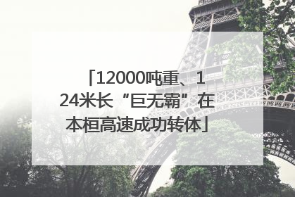 12000吨重、124米长“巨无霸”在本桓高速成功转体