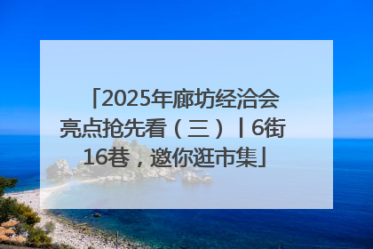 2025年廊坊经洽会亮点抢先看（三）丨6街16巷，邀你逛市集