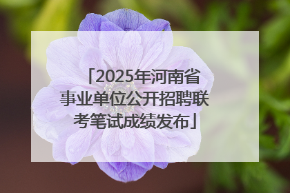 2025年河南省事业单位公开招聘联考笔试成绩发布