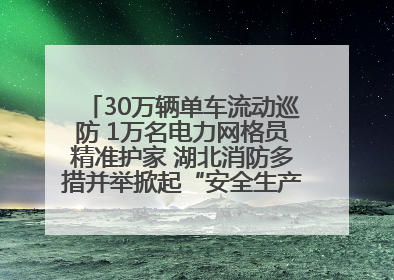 30万辆单车流动巡防 1万名电力网格员精准护家 湖北消防多措并举掀起“安全生产月”宣传热潮