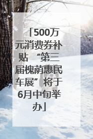 500万元消费券补贴 “第三届槐荫惠民车展”将于6月中旬举办
