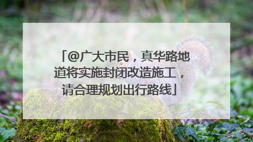 @广大市民，真华路地道将实施封闭改造施工，请合理规划出行路线