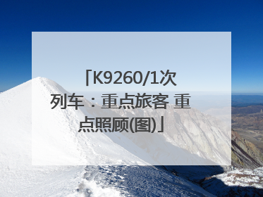 K9260/1次列车：重点旅客 重点照顾(图)